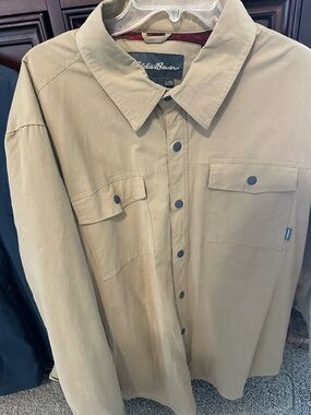 Eddie Bauer Tan Button-Up Utility Jacket